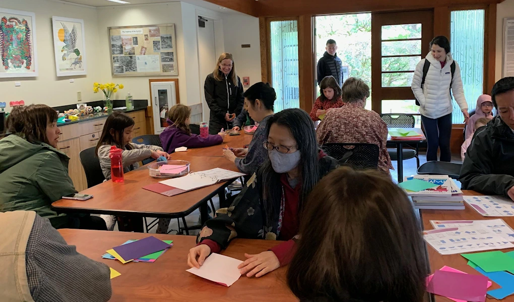 2024 Family Saturday April: Origami In The Garden (Ori (折り, Folding) Gami (紙=kami, Paper) Originates in the 6th Century Japan