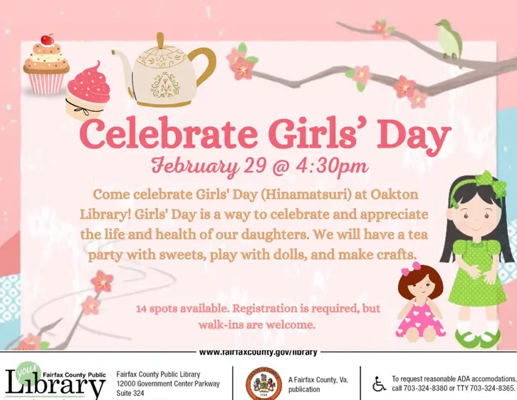 2024 Annual Girls' Day Celebration 'Hinamatsuri' (Celebrate Daughters' Life and Health with Tea, Sweets, Crafts)