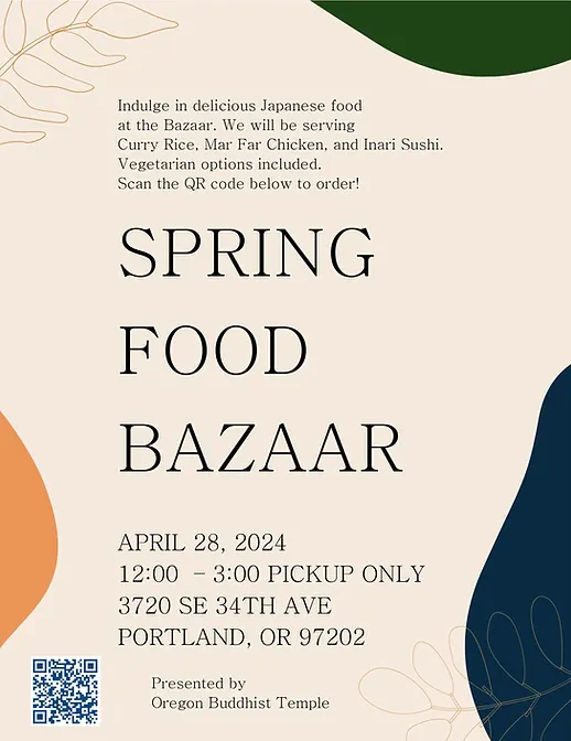 2024 Spring Food Bazaar at Oregon Buddhist Temple (Japanese Food: Curry Rice, Mar Far Chicken, Inari Sushi..)