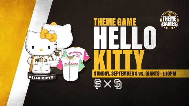 2024 Hello Kitty Day - San Diego Padres vs Giants (Hello Kitty Bobblehead) Petco Park | Japanese-City.com