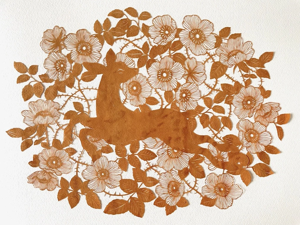 2024 Exhibit: Flower, Bird, Wind, Moon by Kanako Abe. Discovering Inner Peace Through Intricate Kirie Art | Japanese-City.com