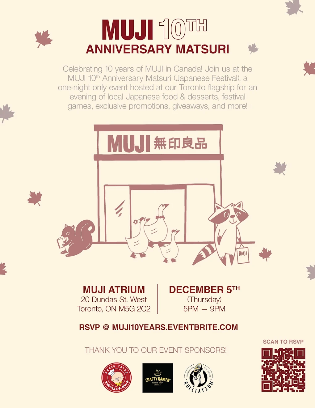 2024 MUJI Canada 10th Anniversary Matsuri at MUJI Atrium | Japanese-City.com