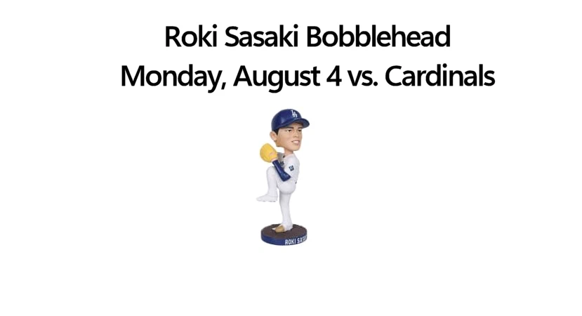 2025 Roki Sasaki Bobblehead* Dodger Stadium vs Cardinal's (Buy Special Ticket Package Will Get a Roki Sasaki Bobblehead) Use Dodger Link! | Japanese-City.com