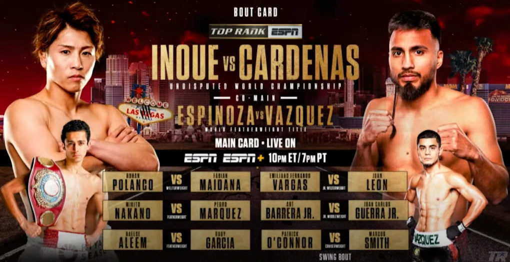 2025 Undefeated Naoya Inoue (The Monster Returns) vs. Ramon Cardenas: Super Bantamweight Championship Fight (Video) | Japanese-City.com