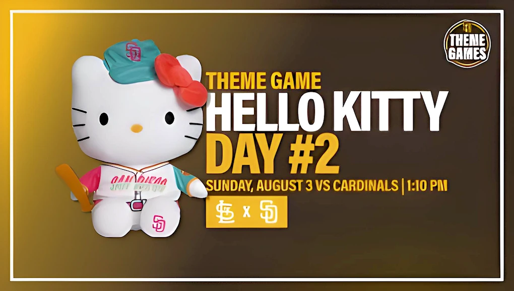 2025 Hello Kitty Day #2 | Sunday, August 3 vs. Cardinals, San Diego - Limited-Edition Hello Kitty 10 (Use Link)