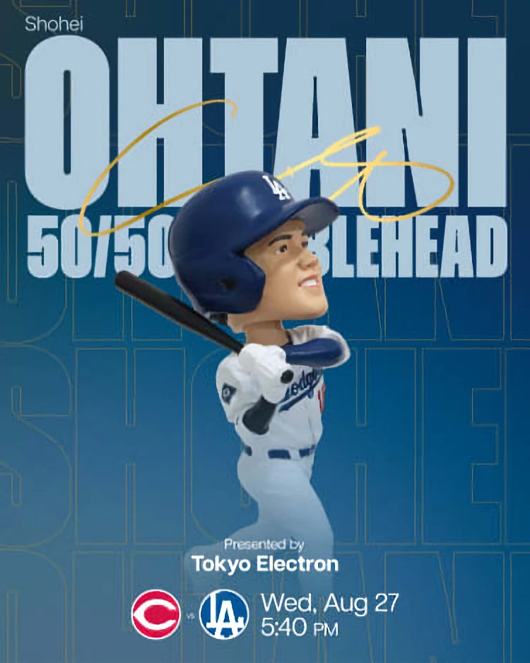 2025 Shohei Ohtani 50/50 Bobblehead Wednesday, August 27 vs. Reds