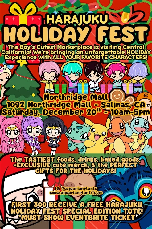 2025 Harajuku Holiday Fest, Salinas (Exclusive Holiday Merch, Kawaii Culture, and the Bay Area’s Best Harajuku Food in One Place)