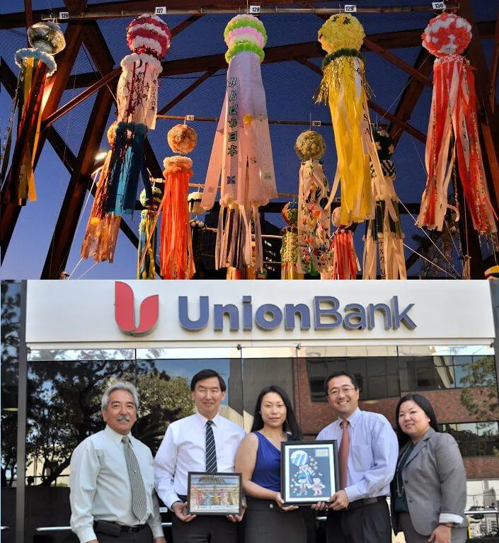 2015 - 7th Annual Los Angeles Tanabata Festival: Presentation to Sponsor Union Bank, Little Tokyo (Arts & Crafts, Food, Games, Entertainment..) | Japanese-City.com