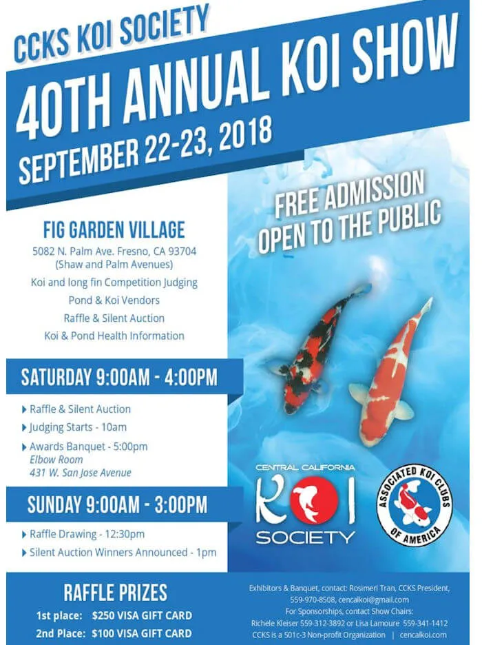 2018 - 40th Annual Central California Koi Society Koi Show - Beautiful Japanese Koi on Display  | Japanese-City.com