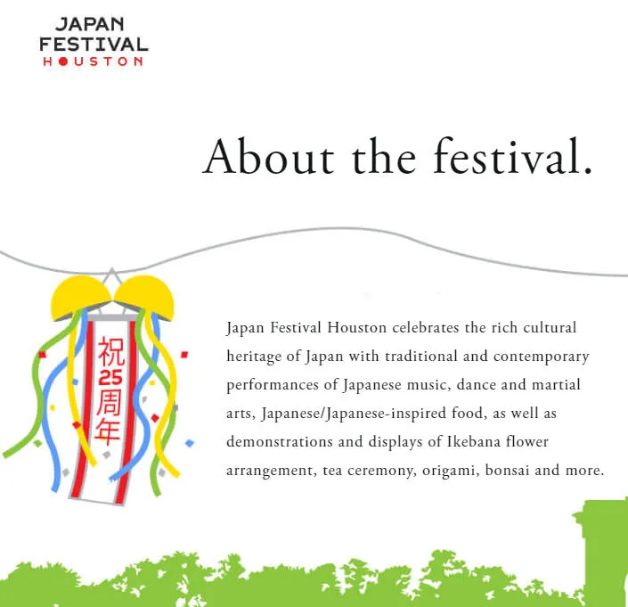 2019 Japan Festival Houston (2 Days) Educate the Rich Cultural Heritage of Japan by Demonstrating & Exhibiting Japanese Customs & Traditions