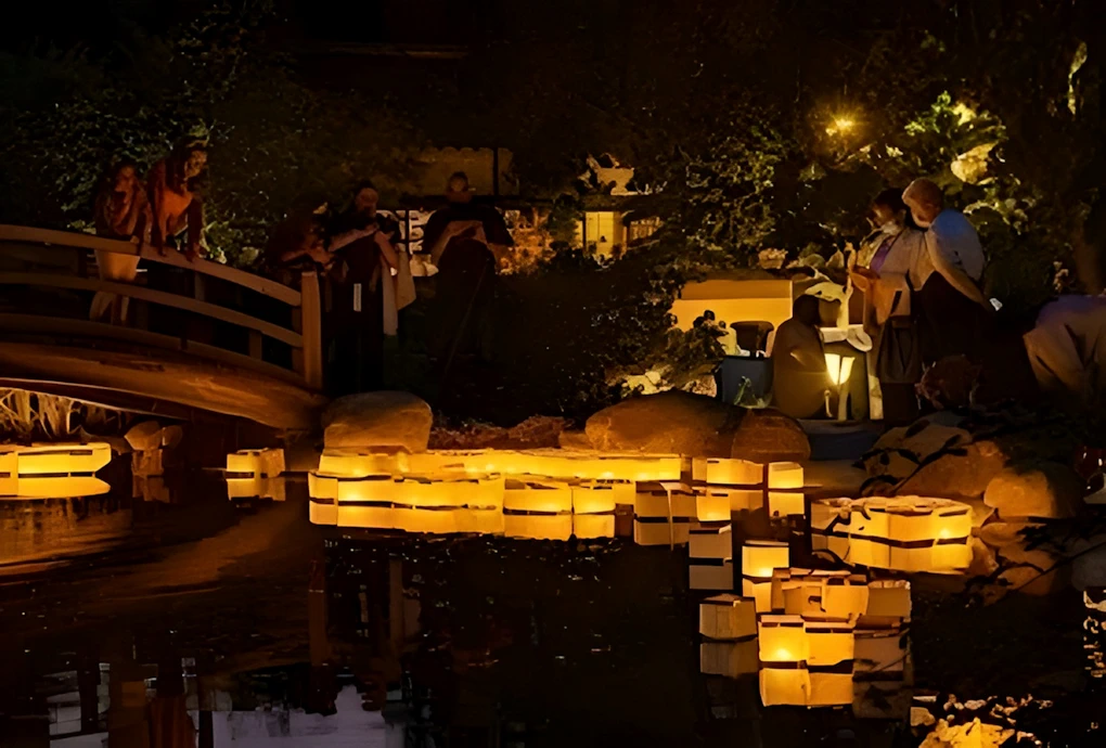 2023: 3rd Annual Toro Nagashi-Lantern Floating Ceremony, Hakone Estate (Release Candles in Lanterns into River with Prayers for Peace, Love-Ones..) | Japanese-City.com