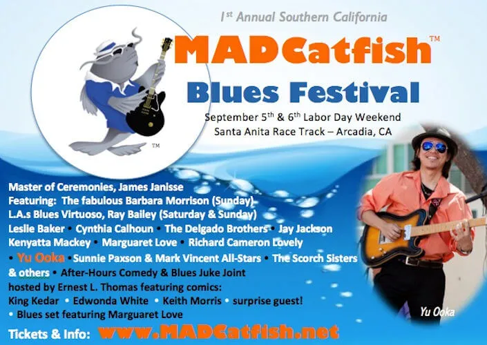 2015 MADCatfish Blues Festival - YU OOKA & Band with Kimo Cornwell, Kenny Elliot & Rob McBass Opening Act on Saturday