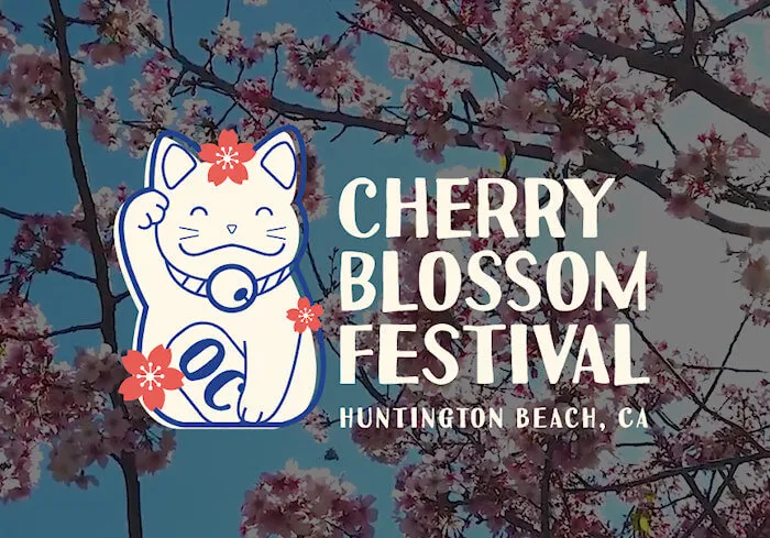 2023 - Annual Orange County Cherry Blossom Festival in Huntington Beach - Cherry Blossom Trees [VIDEO] (3 Days) 