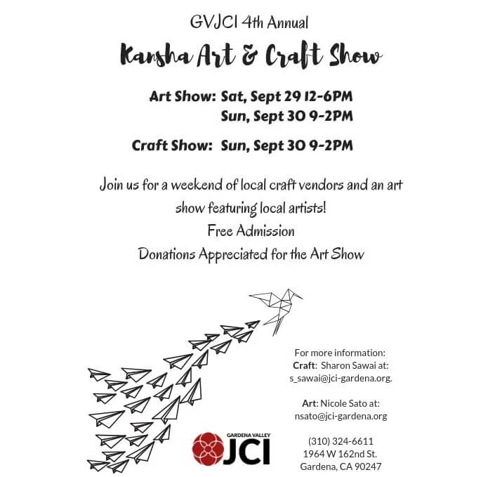 2018 - 4th Annual Kansha Art Show (2 Days) & Craft Show (1 Day)