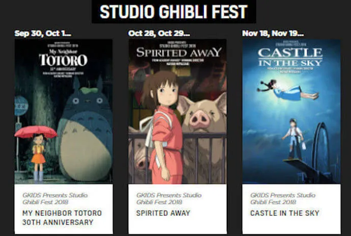 Studio Ghibli Fest 2018 (Starting in March to Nov 2018, See Nine Studio Ghibli’s Animated Classics on the Big Screen!)