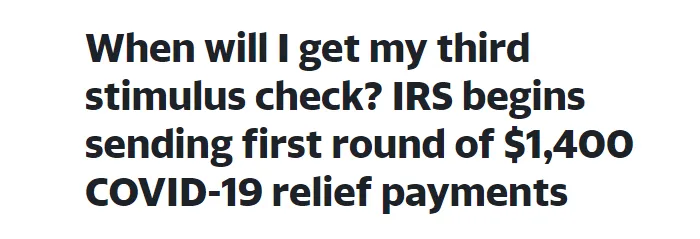 Find Out the Status of Your 2021 Stimulus Check.  (When will you get your money?) Use This Link!