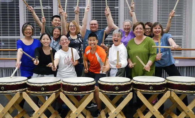 Beginning Japanese Taiko Drumming (4 Weeks) with Professional Taiko Instructor Kristy Oshiro (No Experience Necessary, Ages 9 to Adult) | Japanese-City.com