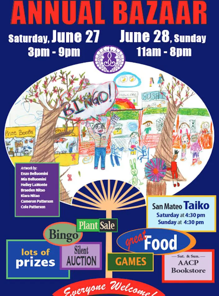 2015 San Mateo Buddhist Temple Annual Bazaar - Traditional Japanese Foods, Children's Games, Bingo, Live Taiko Performances (2 Days) 